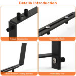 Adjustable Heavy-Duty Iron Planter Bracket | 6.1-11.6" Extendable Tray + 2.36-6.9" Two-Level Adjustable Hook - Image 6