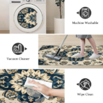 Three-piece kitchen rug set, non-slip and washable, abstract pattern kitchen hallway rug, soft and comfortable, suitable for sinks, floors, entrances, hallways and bathrooms. - Image 4