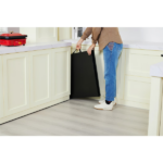 4 Foot Fold-in-Half Adjustable Folding Table, Rich Black(Shipment from Walmart) - Image 4