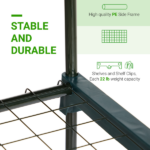 4 Tier Mini Greenhouse with PVC Cover & Roll-Up Zipper Door, Portable Waterproof Greenhouse for Garden Backyard, 27" x 19" x 62", Transparent - Image 7