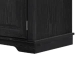K&K 71" Tall Kitchen Pantry Cabinet with 3 Pull Out Cabinet Organizers, Farmhouse Embossed Texture Storage Cabinet with 6 Door Shelves, 2 Drawers, Freestanding Cupboard for Kitchen, Dining Room Black - Image 14