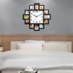 Decor Picture Frame Collage Clock - 12 Photo Display Slots - Wall Mounted Chic Farmhouse Wall Decor - Wall Clock for Living Room, Bedroom, Kitchen, Office - Image 9