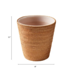 Rattan Bathroom Trash Can - Image 4