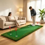 Real Roll Golf Putting Mat 10ft x 3.5ft, Non-Slip Indoor Outdoor Practice Green Turf with Hole Cups Flags for Home Office Backyard Training - Image 6