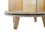 1-Layer Rotating Bookcase 360 Rotating Display Rack Pine Wood Rotating Bookshelf - Image 10