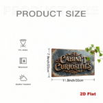CIFbuy Vintage Cabinet Of Curiosities Metal Sign, 2D Flat Iron Wall Decor, Artistic Font Home Room Decoration, 7.87x11.81in TikTok, TikTok, n Self-pickup Logiopics