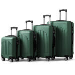 Curved Vertical Stripe 4-in-1 Trolley Case - Retro Green - Image 11