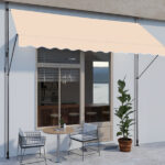 118.1"D x 47.2"W x(78.7 -118.1)"H Retractable Awning Khaki - Image 3
