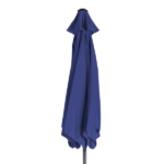9ft Patio Umbrella, Outdoor Market Umbrella with Push Button Tilt, Crank Handle, 6 Sturdy Iron Ribs, UPF 50+ Waterproof Polyester Canopy, KD Design for Garden, Deck, Backyard, Poolside, Navy Blue - Image 8