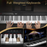 Do not sale on Amazon GPP-106 88 Key Folding Piano Semi-Weighted Standard Keyboards Digital Piano with MIDI Bluetooth, Handbag Headphone for Piano Lover Black color - Image 7
