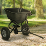 Tow Behind Broadcast Spreader, 110LBS Capacity, Tow/Push Garden Spreader with 10 Adjustable Setting, Lawn Spreaders for Seed, Fertilizer, Salt, Ice Melt - Image 9