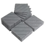 Plastic Interlocking Deck Tiles, 27 Pack, 11.8"x11.8" Waterproof Flooring Tiles for Indoor and Outdoor, Patio Floor Decking Tiles for Porch Poolside Balcony Backyard, Dark Grey - Image 14