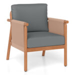 Navy 2 Pack Stackable Patio Dining Chairs, Ergonomic Steel Frame Breathable Fabric Outdoor Chairs 330 LBS Capacity - Image 21
