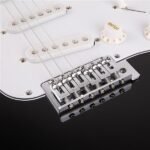 Rosewood Fingerboard Electric Guitar Black w/ White - Image 17