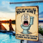 CIFbuy Funny Toilet Metal Wall Sign 8x12 Inch Rustic Bathroom Decor I Put My In You Saying Humorous Toilet Paper Design 2D Flat Metal A TikTok, TikTok, y In Self-pickup Logiopics - Image 3