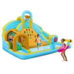 Inflatable castle for children with inflator 450W, slide, jump area, climbing wall, 395 x 350 x 260 cm - Image 2