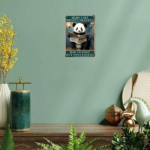 CIFbuy Funny Panda Here I Sit Broken Hearted Tin Sign 8x12 Inch Vintage Metal Wall Art, Sign 8x12 Inch Vintage Metal Wall Art, Unframed Plaque Decor For Bathroom Home Sit BrokeikTok, Sit BrokeikTok, Self-2 ckup Logiopme - Image 3
