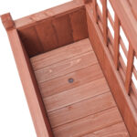 Wooden Planter with Trellis, 50" Tall Elevated Garden Bed Outdoor with Wheels, Freestanding Planter Box with Drainage Holes for Flower, Vegetable, Fruit, Herb in Garden, Patio, Balcony - Image 20