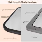 Black Bathroom Wall Mirror for Over Sink 40" × 32" Rectangle Vanity Mirror with Round Corner for Bedroom Seamless Polymer Coated Shatterproof Glass[Unable ship on weekends, TK/TEMU only for pickup, only TX10643 warehouse supports GOFO] - Image 5