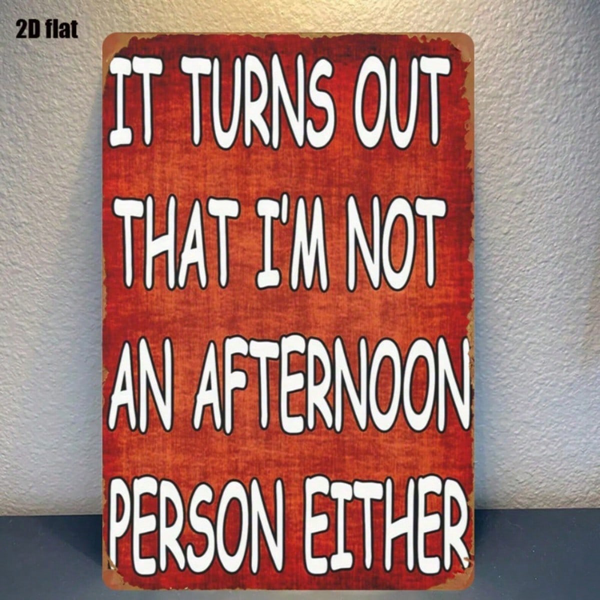 CIFbuy Generic Vintage Humorous Slogan Metal Sign 8x12 Inch" , Rustproof Decorative Plaque Iconic Character Inspirational Artwo 8xikTok, 8xikTok, t Self-pickup Logiopics