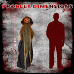 5.8ft Halloween Decorations Outdoor Life Size Animatronics Pumpkin Ghost, Sound-Actived Party Decor with Creepy Sound , Scary Haunted House Props for Garden Yard Lawn - Image 8