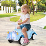 Kids Ride On Sliding Car, Foot-to-Floor Toy with LED Lights & Horn (Blue 19-36 Months) - Image 3