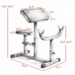 Red 265 LBS Preacher Curl Bench: Adjustable Seated Arm Isolated Barbell Dumbbell Bicep Station for Strength Training - Image 3