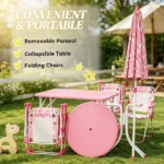 Outdoor Table with Foldable Chairs - Image 6