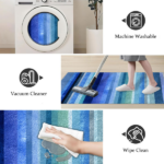 Three-piece kitchen rug set, non-slip and washable, abstract pattern kitchen hallway rug, soft and comfortable, suitable for sinks, floors, entrances, hallways and bathrooms. - Image 4