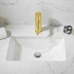 Single Handle Bathroom Faucet Lavatory Faucet Stainless Steel Single Hole-T10, Brushed Gold[Unable ship on weekends, TK/TEMU only for pickup, only TX10643 warehouse supports GOFO] - Image 3
