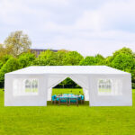 10'x30' Outdoor Party Tent with 8 Removable Sidewalls, Waterproof Canopy Patio Wedding Gazebo, White - Image 32