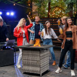 28-Inch Fire Table 50000 BTU Gas Firepit with Volcanic Stone Black - Image 11