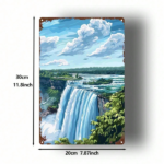 CIFbuy 1pc Niagara Falls Metal Sign 8x12 Inch, Rustic 2D Flat Iron Wall Art With Vibrant Waterfall & Greenery, Vintage Indoor Outdoor H TikTok, TikTok, h Vibrant Waterfall & Greenery Self-pickup Logiopics - Image 2