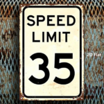 CIFbuy Vintage 35 MPH Speed Limit Metal Sign 8X12 Inch 2D Flat Durable Metal Plaque Retro Wall Art Decor For Bar Bedroom Room Home Deco TikTok, TikTok, Deco Self-pickup Logiopics - Image 2