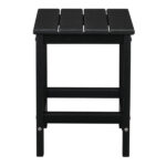 36*36*47cm Single Layer Square HDPE Side Table Black - Image 4