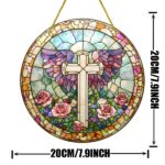 CIFbuy Large Acrylic Cross Window Hanging for Home Decor Religious Gift Church Wedding Baptism (TikTok, temu pick-up service) - Image 2