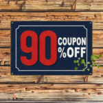 CIFbuy Vintage Metal Wall Sign 90 OFF Coupon Retro Iron Plaque 7.87x11.81 Inch Promotional Slogan Decor Durable 2D Flat TikTok, TikTok, t Self-pickup Logiopics - Image 7
