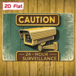 CIFbuy Caution 24-Hour Surveillance Camera Metal Sign, Weatherproof Rustproof" UV Resistant 2D Flat Unframed Security Warning Plaque, 2D Flat Unframed Security Warning Plaque, 7. ikTok, ikTok, t Self-pickup Logiopics - Image 8