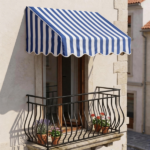 4' Window Door Awning Sun Shade Canopy Outdoor Patio Cover, Blue & White Stripes - Image 13
