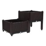 2Pcs Free Splicing Injection Planting Box Brown - Image 39