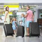 ABS Trolley Case 20in 24in 28in 3PCS Suitcase Set Vertical Striped Frosted Case Suitcase Black - Image 19