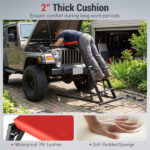 400 LBS Capacity Heavy Duty Topside Creeper with 4-Level Height Adjustable, Foldable Automotive Engine Creeper - Image 10
