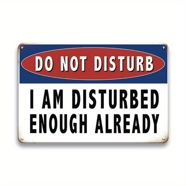 CIFbuy Aluminum Do Not Disturb Warning Sign Metal Plaque Wall Art Decor For Yard Home Bar Cafe Garage Waterproof Dustproof (TikTok, temu pick-up service)
