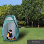 Portable Outdoor Pop-up Toilet Dressing Fitting Room Privacy Shelter Tent Army Green - Image 35