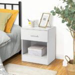 Bedside Table Charging Station Nightstand with USB/C Ports, Adjustable Drawers, 3-Tier Storage Shelf (Shipment from Walmart) - Image 7