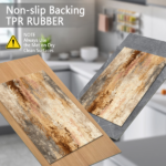 Three-piece kitchen rug set, non-slip and washable, abstract pattern kitchen hallway rug, soft and comfortable, suitable for sinks, floors, entrances, hallways and bathrooms. - Image 5