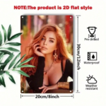 CIFbuy Redhead Woman Metal Wall Art, Brown Hair Green Eyes Iron Decor For Bedroom Bar Cafe TikTok, TikTok, Self-pickup Logiopics - Image 4