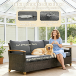 Rattan Wicker Sofa - Image 4