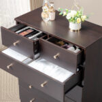 Modern Simple 7-Drawer Dresser Brown - Image 13
