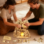 3D Wooden Puzzle Tree House With Light Handmade Crafts Assembly Model Kits Creative Decoration Birthday and Christmas Gifts - Image 5